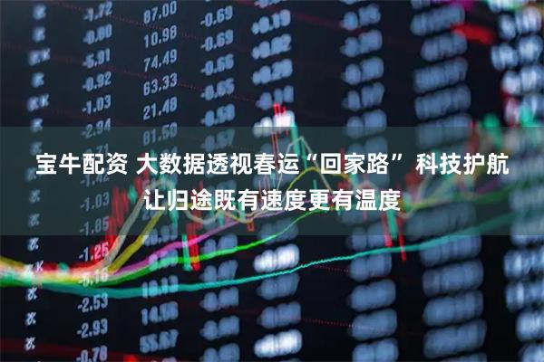 宝牛配资 大数据透视春运“回家路” 科技护航让归途既有速度更有温度